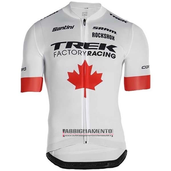 Abbigliamento Trek Factory Racing Campione Canada 2019 Manica Corta e Pantaloncino Con Bretelle Bianco - Clicca l'immagine per chiudere